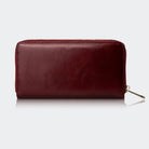 Hakiki Deri Kadın Vintage Cüzdan - Bordo