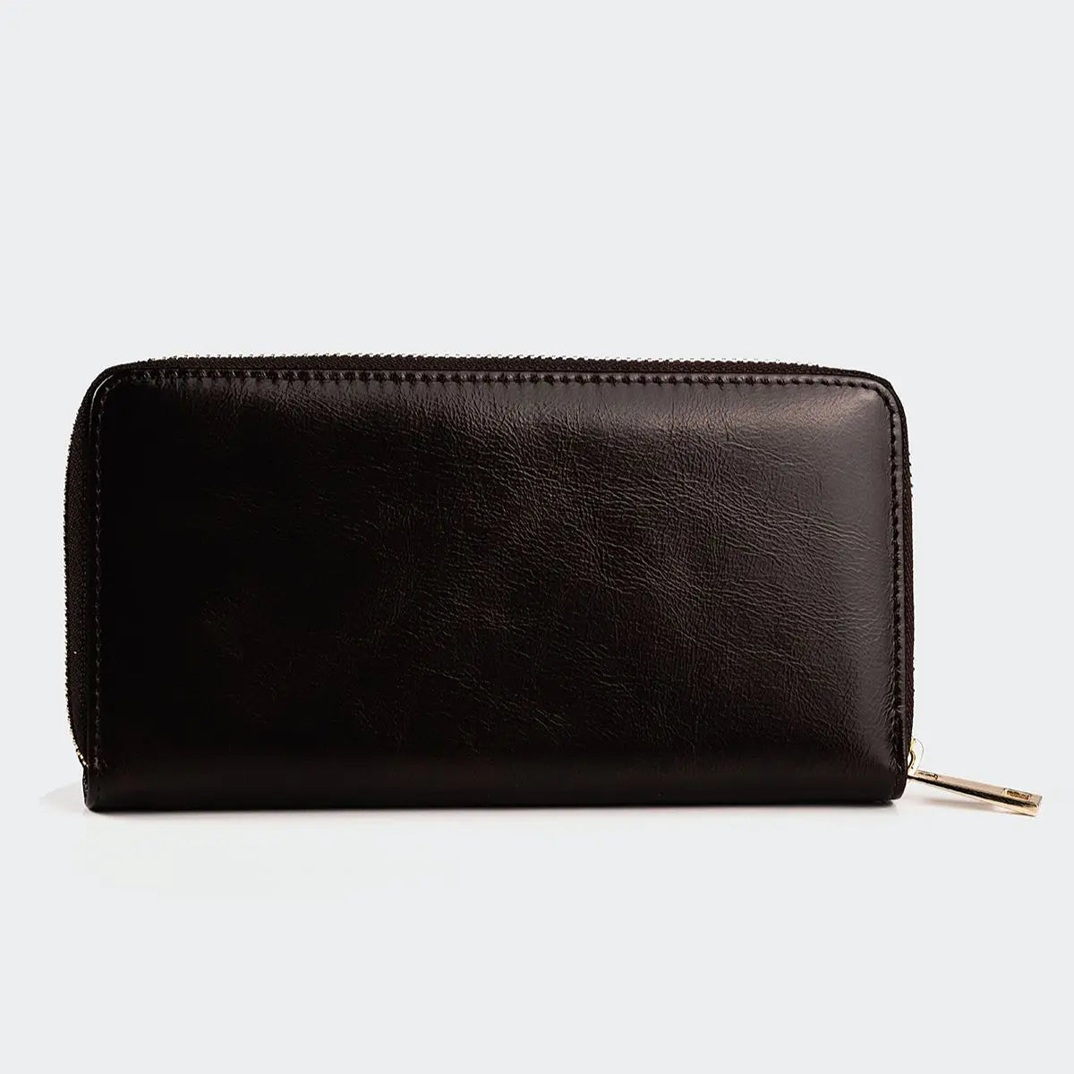 Hakiki Deri Kadın Vintage Cüzdan - Kahve