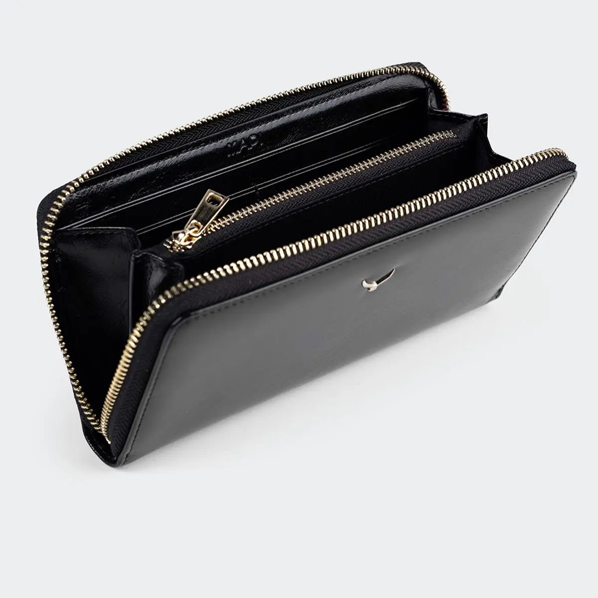 Hakiki Deri Kadın Vintage Cüzdan - Siyah