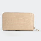 Hakiki Deri Kadın Zarif Cüzdan - Bej
