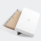 Hakiki Deri Kadın Zarif Cüzdan - Bej