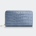 Hakiki Deri Kadın Zarif Cüzdan - Mavi