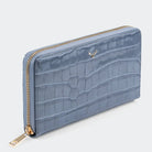 Hakiki Deri Kadın Zarif Cüzdan - Mavi