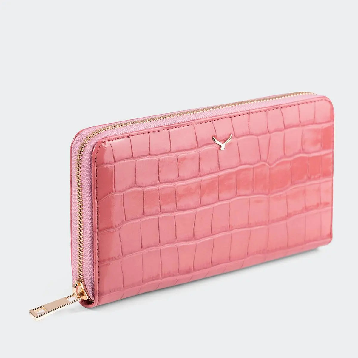 Hakiki Deri Kadın Zarif Cüzdan - Pembe