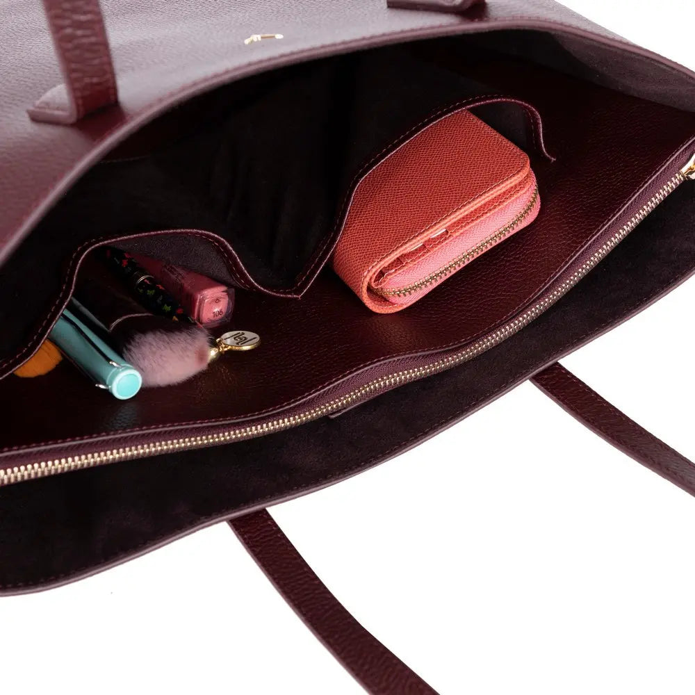 Hakiki Deri Solea Kadın Çanta - Bordo