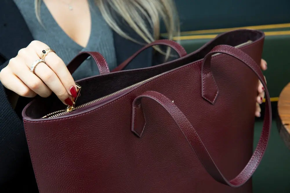 Hakiki Deri Solea Kadın Çanta - Bordo