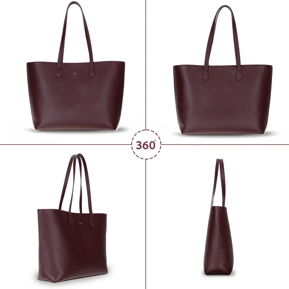 Hakiki Deri Solea Kadın Çanta - Bordo