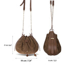 Süet Deri Valentina Kadın Çanta - Taba