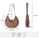 Hakiki Deri Rosa Kadın Çanta - Taba