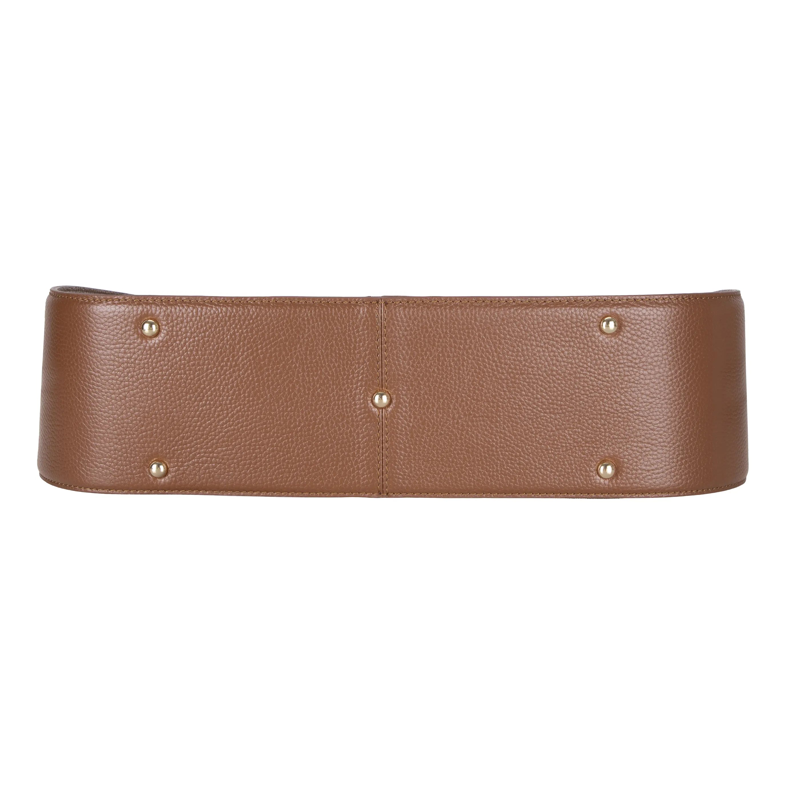 Süet Deri Carina Tote Çanta - Taba